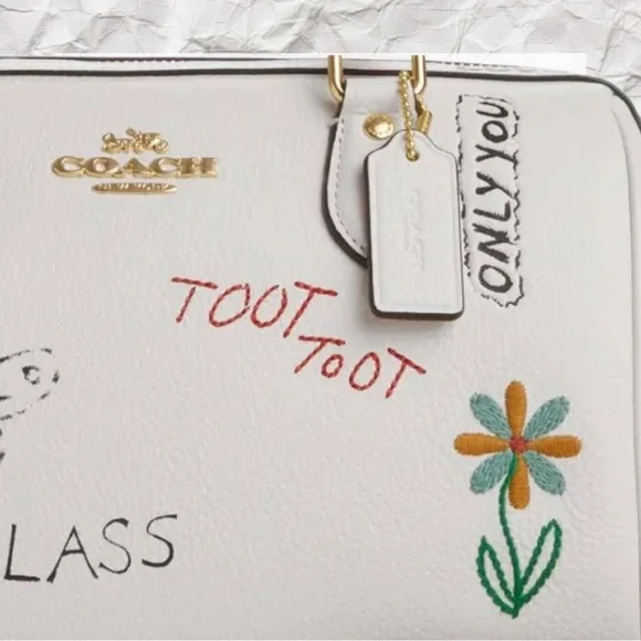 COACH Rowan Satchel Bag With Sketch Print NWT! - Picture 5 of 7